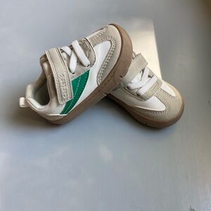 Carter's Kids' cream and Green Sneakers with Tan Sole